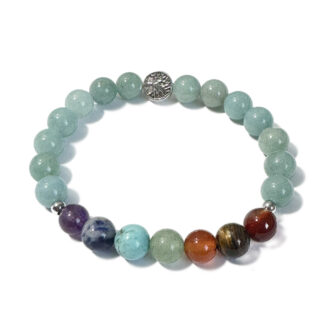 Chakra Bracelet Amazonite & Tree of Life Bead