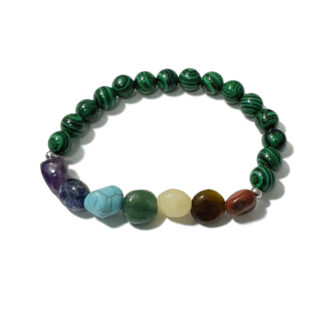 Chakra Tumblestones Bracelet Malachite