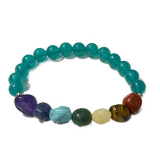 Chakra Tumblestones Bracelet Chalcedony