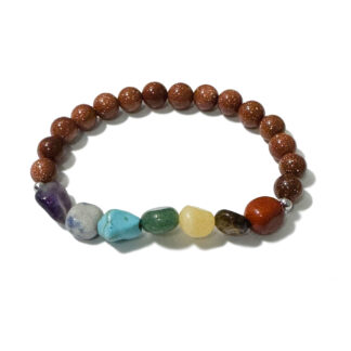 Chakra Tumblestones Bracelet Goldstone