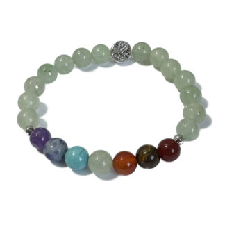 Chakra Bracelet Aventurine & Tree of Life Bead