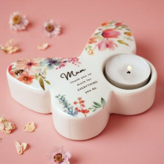 The Cottage Garden Butterfly Tealight Holder - Mum