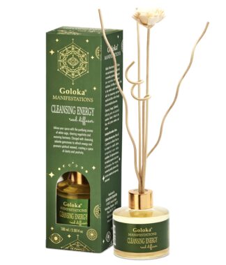 Goloka Manifestations Cleansing Energy White Sage & Selenite Reed Diffuser