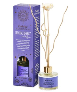 Goloka Manifestations Healing Energy Lavender & Green Aventurine Reed Diffuser