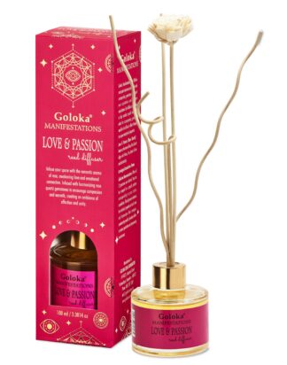 Goloka Manifestations Love & Passion Rose & Rose Quartz Reed Diffuser