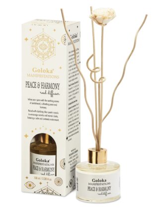 Goloka Manifestations Peace & Harmony Sandalwood & Clear Quartz Reed Diffuser