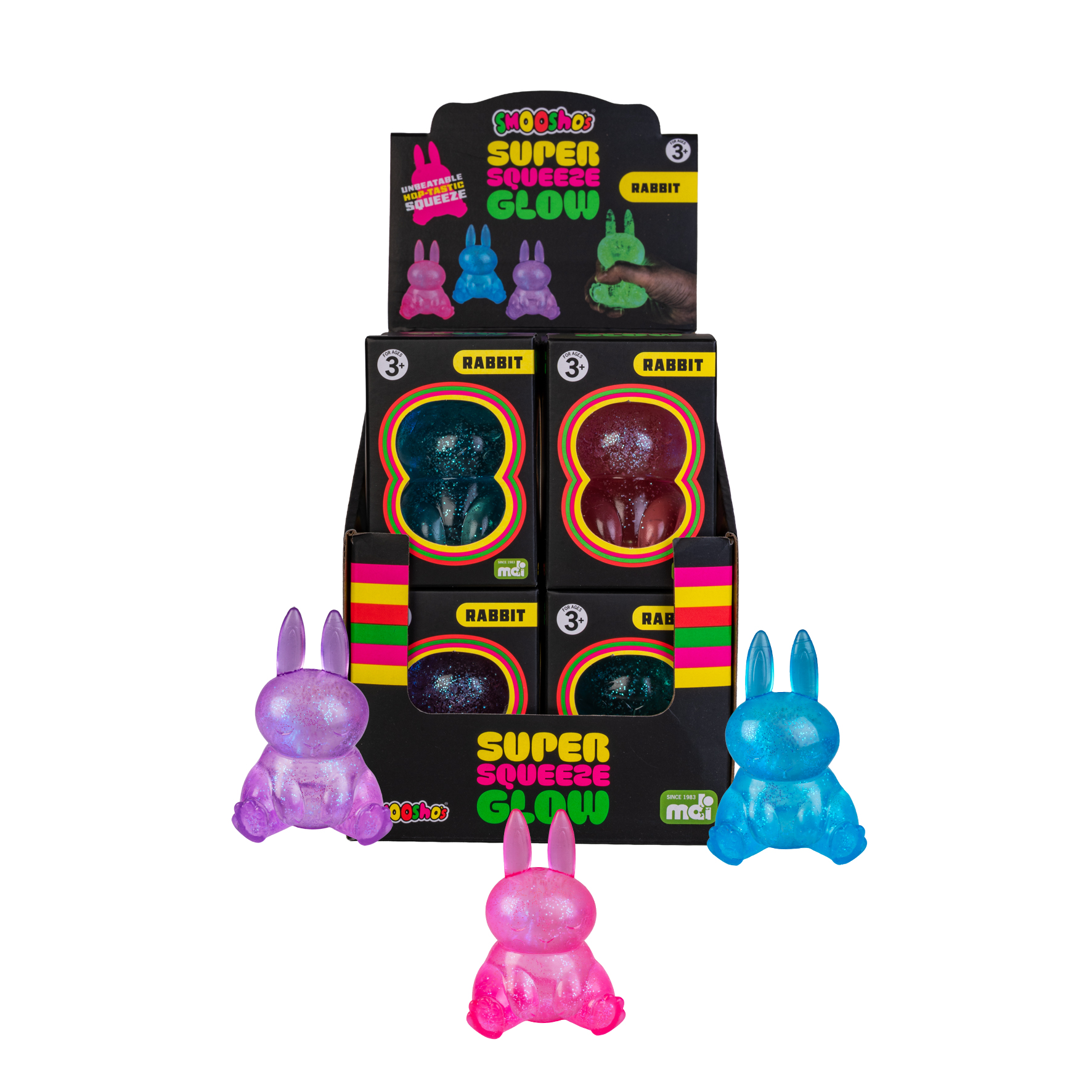 Smoosho's Super Squeeze Glow-in-the-dark Rabbit