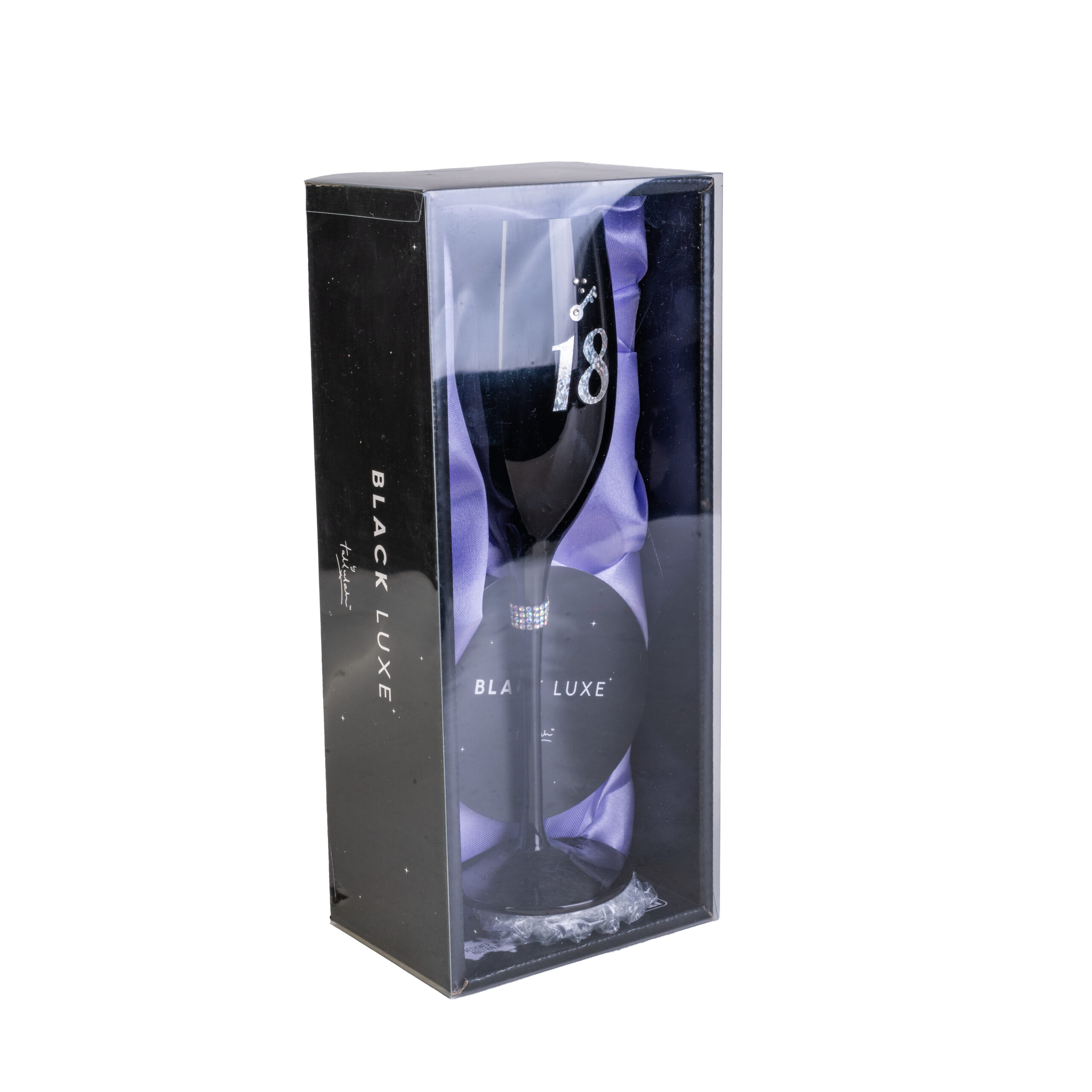 Happy 18th Birthday Black Luxe Champagne Flute - Image 3