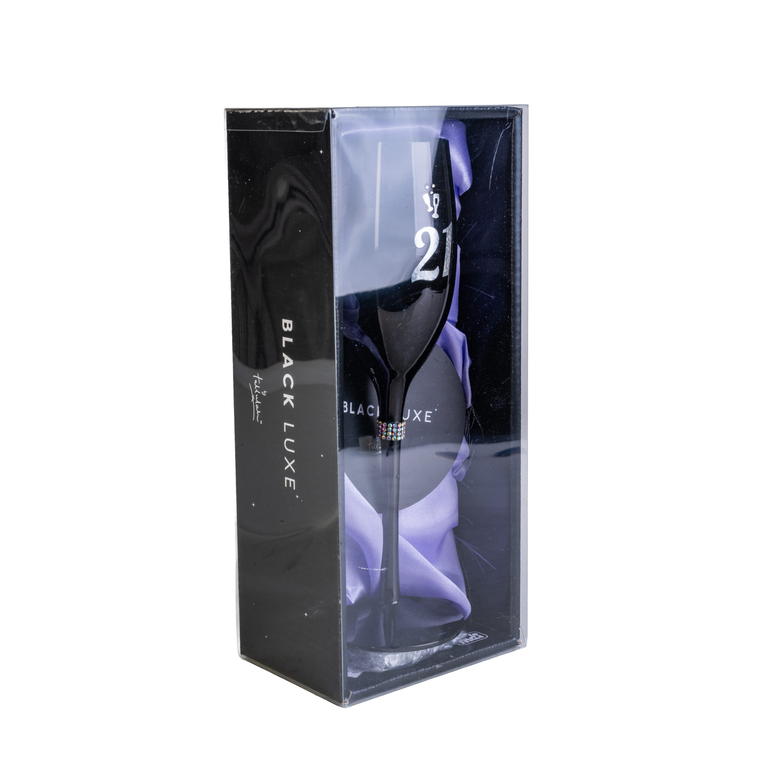 Happy 21st Birthday Black Luxe Champagne Flute - Image 3