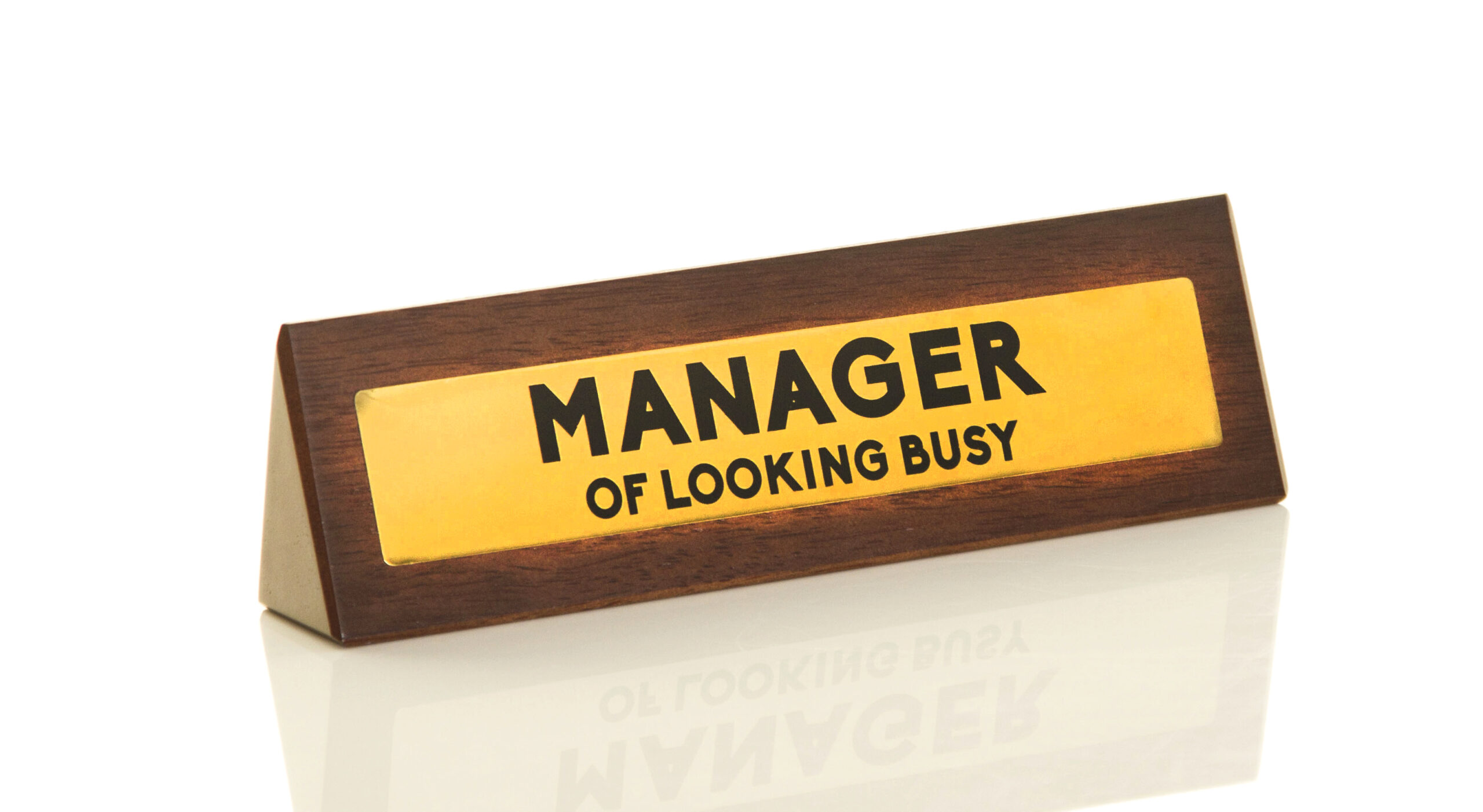 Wooden Desk Sign - Manager - Image 2