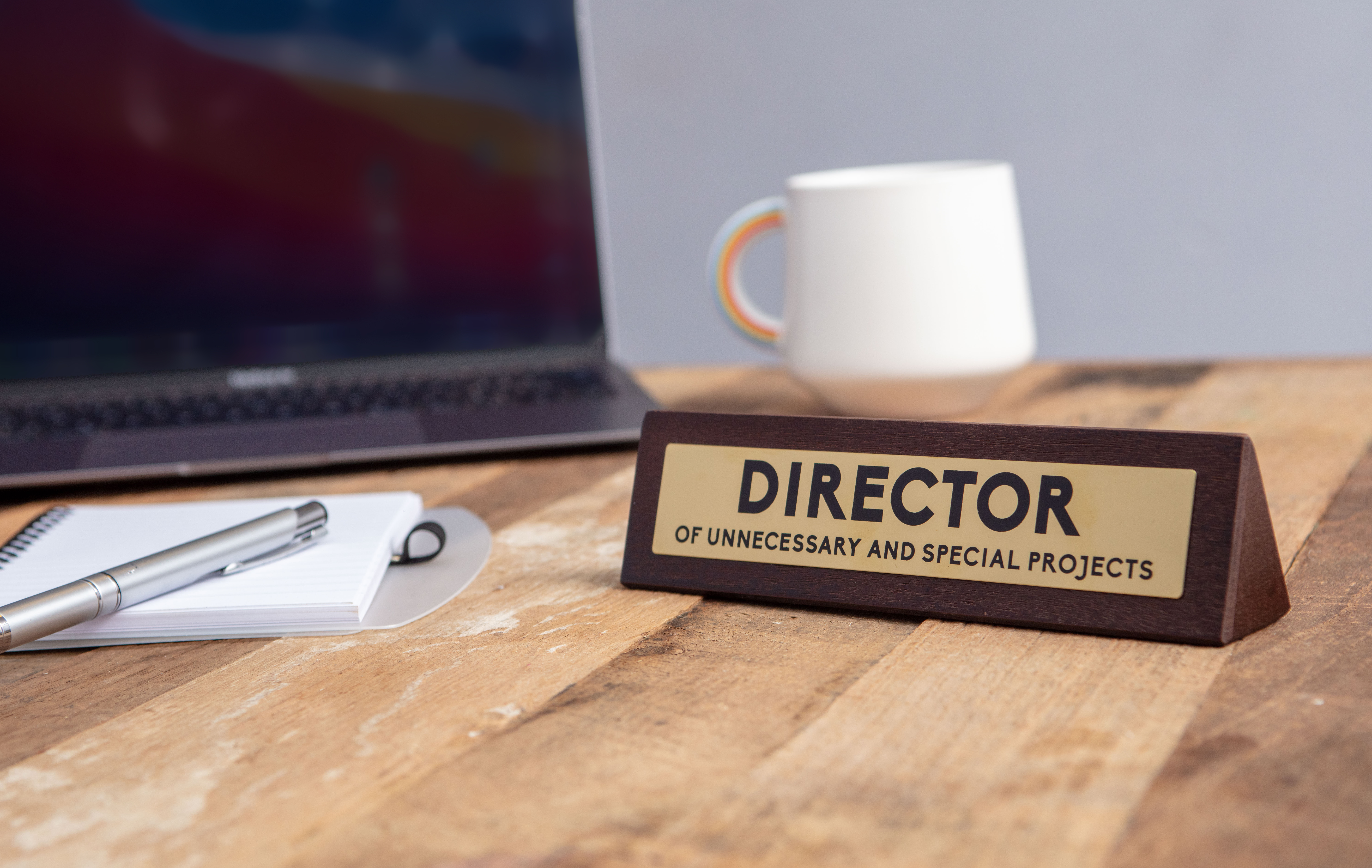Wooden Desk Sign - Director - Image 2