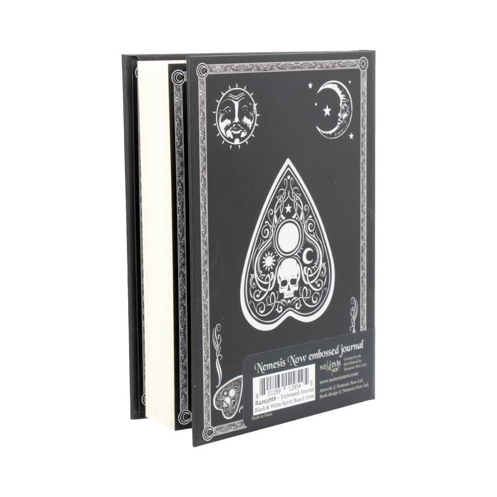 Nemesis Now Embossed Journal Black and White Spirit Board 17cm - Image 4
