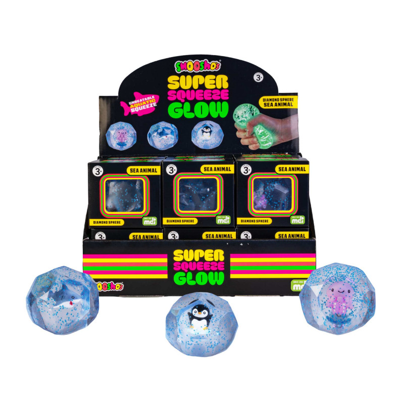 Smooshos Super Squeeze Diamond Sphere GID Sea Animal