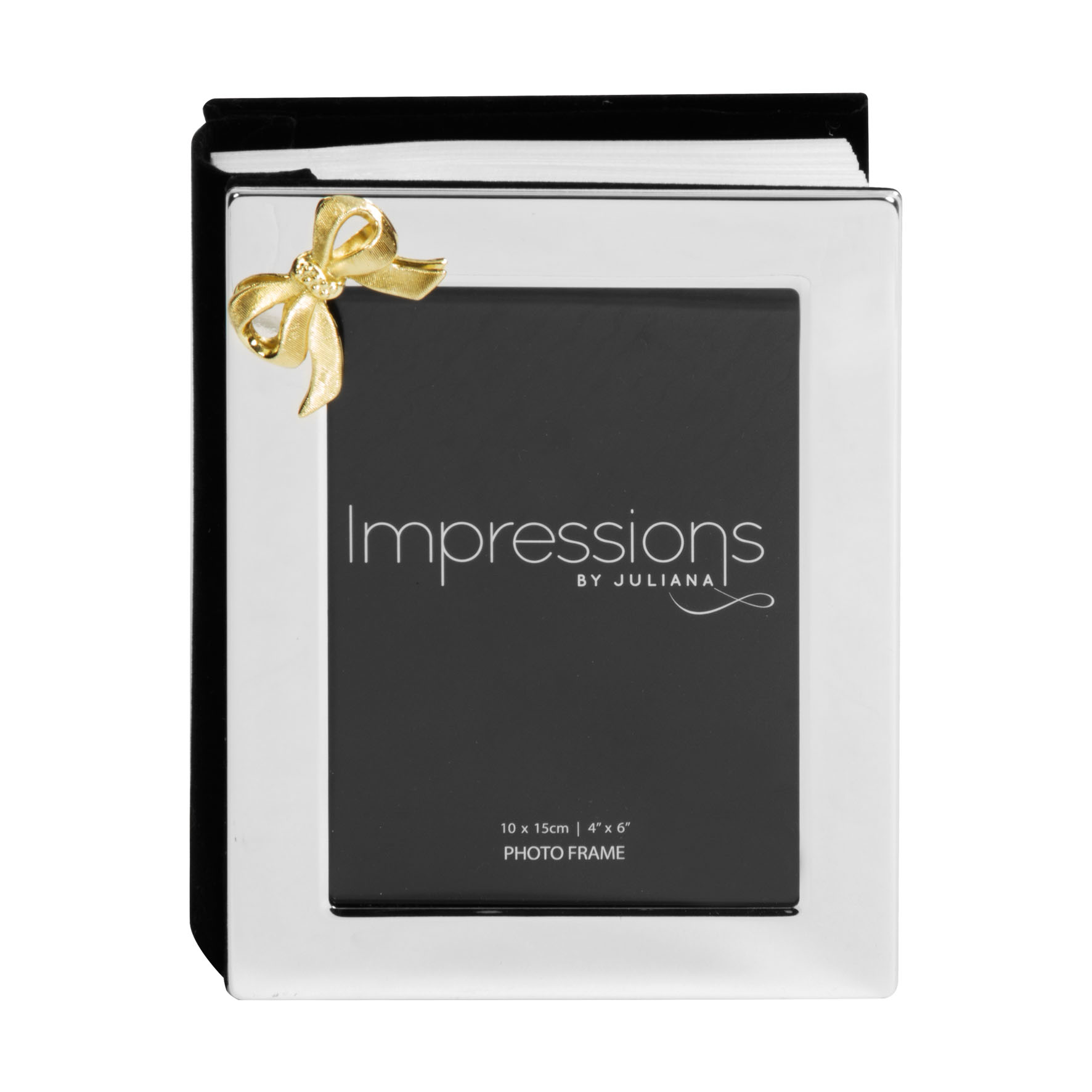 Photo Frame 4"x6" with album for 100 pictures - Bow Icon
