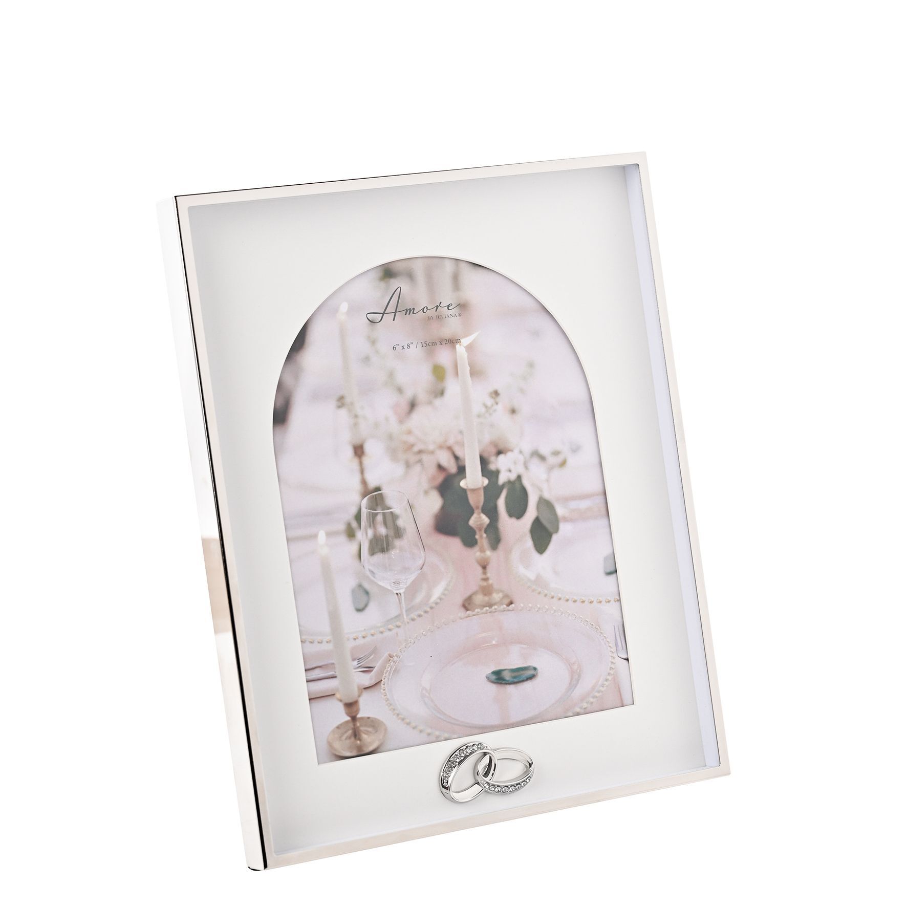 Amore Box Arch Photo Frame With Rings 6" x 8" - Image 3
