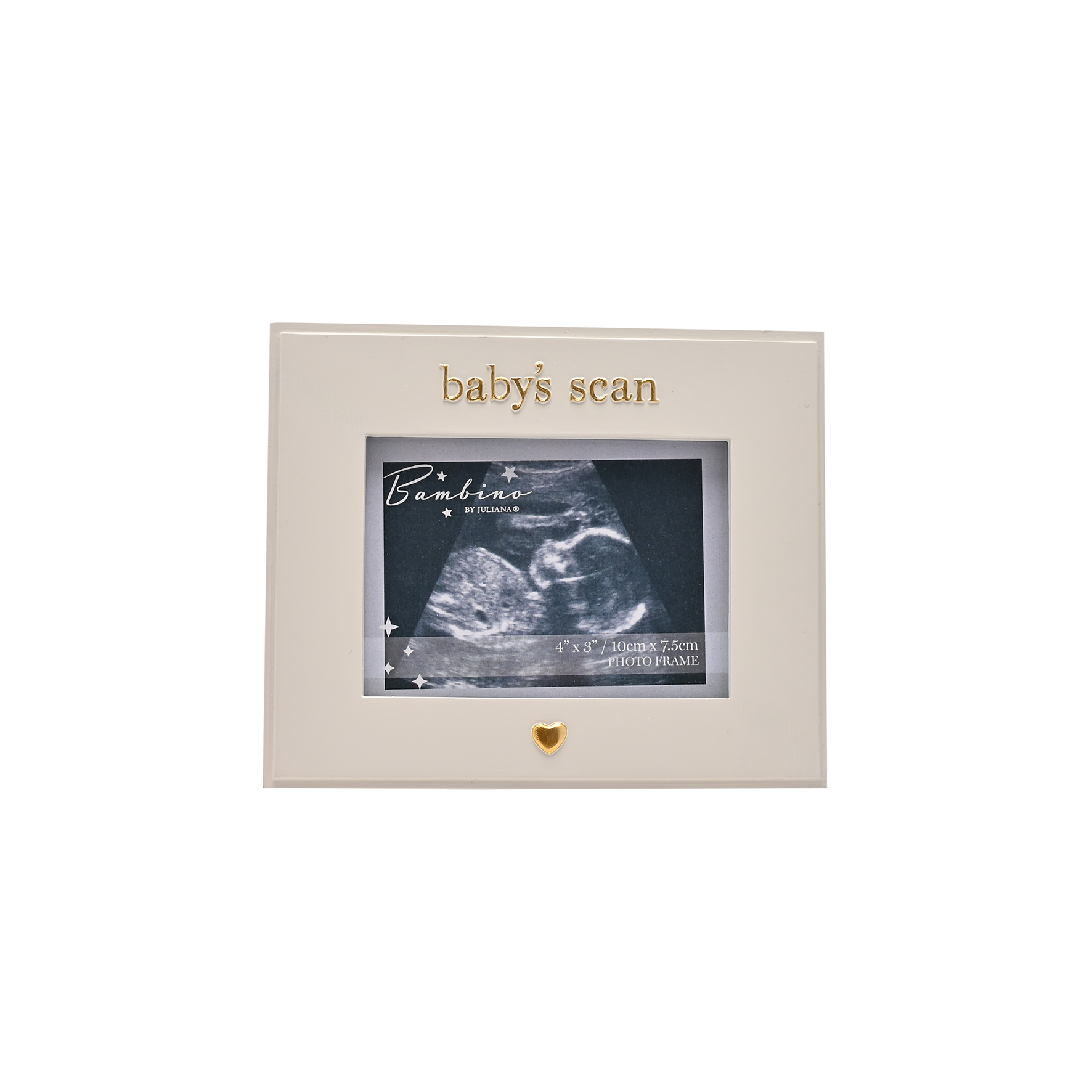 Bambino Baby Scan Resin Photo Frame - Little Heart 4" x 3" - Image 2