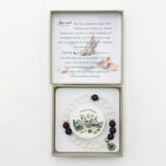 Herbal Therapy Perfumed Bracelet Agarwood and Opalite with Butterfly Charm