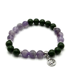 Herbal Therapy Perfumed Bracelet Frankincense and Amethyst with Tree of Life Charm