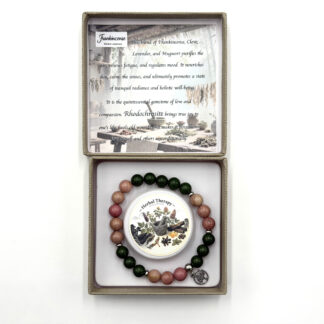 Herbal Therapy Perfumed Bracelet Frankincense and Rhodochrosite with Tree of Life Charm