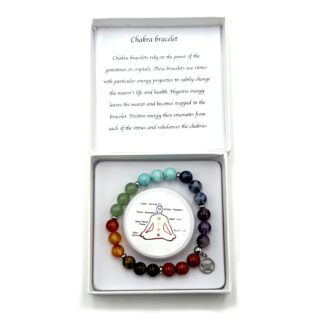 Chakra Bracelet with Butterfly Charm