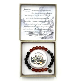 Herbal Therapy Perfumed Bracelet Rhododendron and Carnelian with Tree of Life Charm