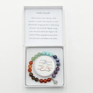 Chakra Bracelet with Tree of Life Charm