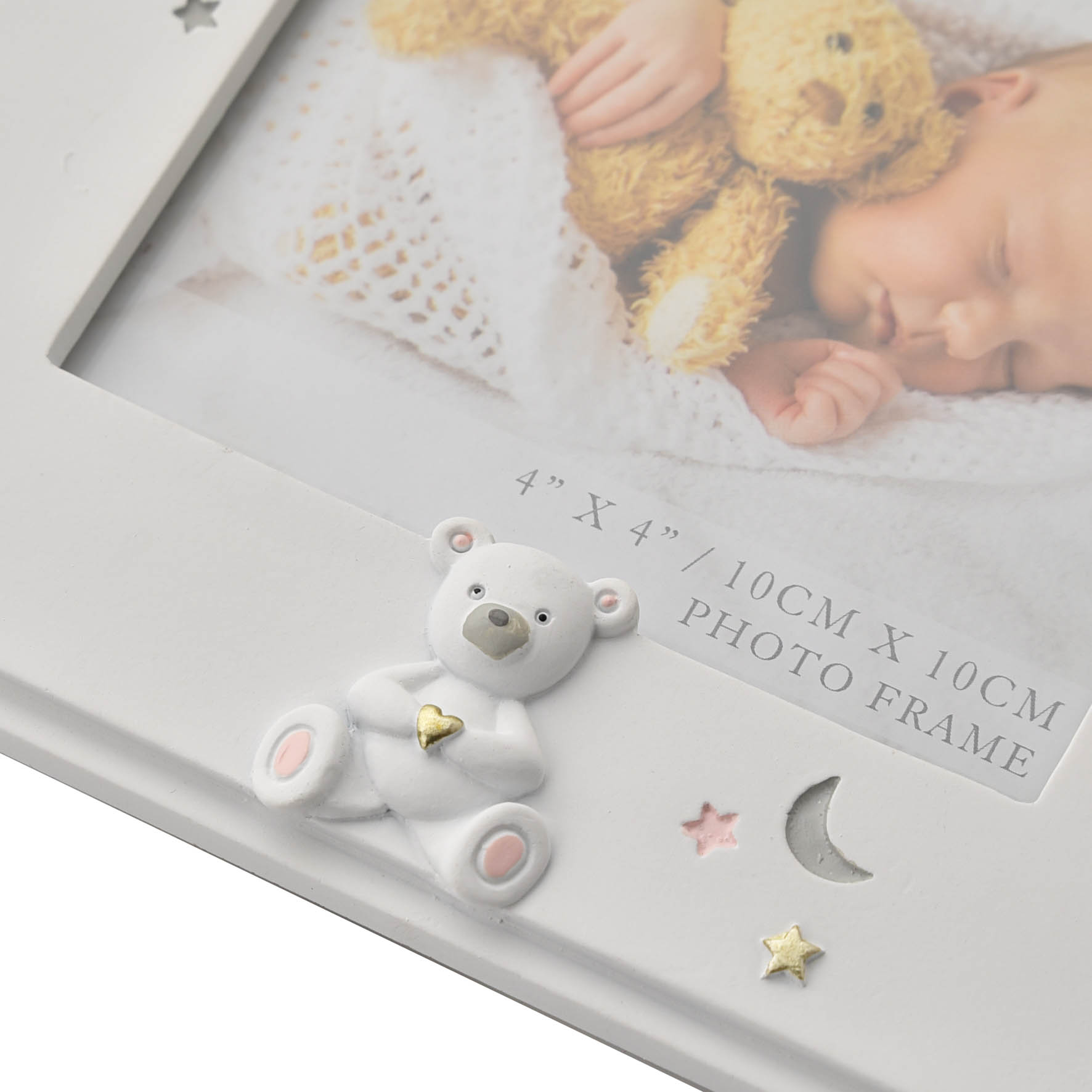 Bambino Resin Baby Girl 4" x 4" Photo Frame - Image 3