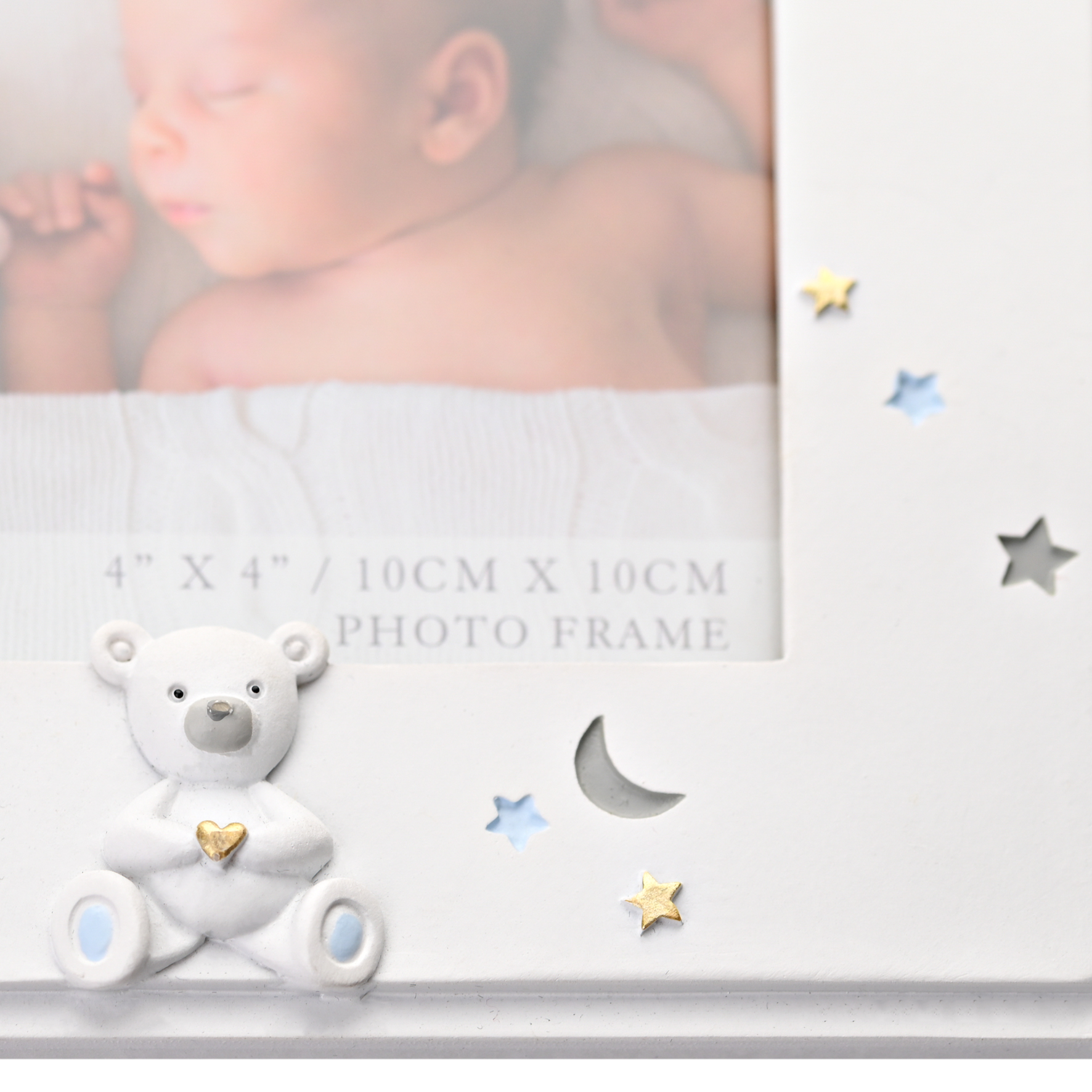 Bambino Resin Baby Boy Photo Frame 4" x 4" - Image 3