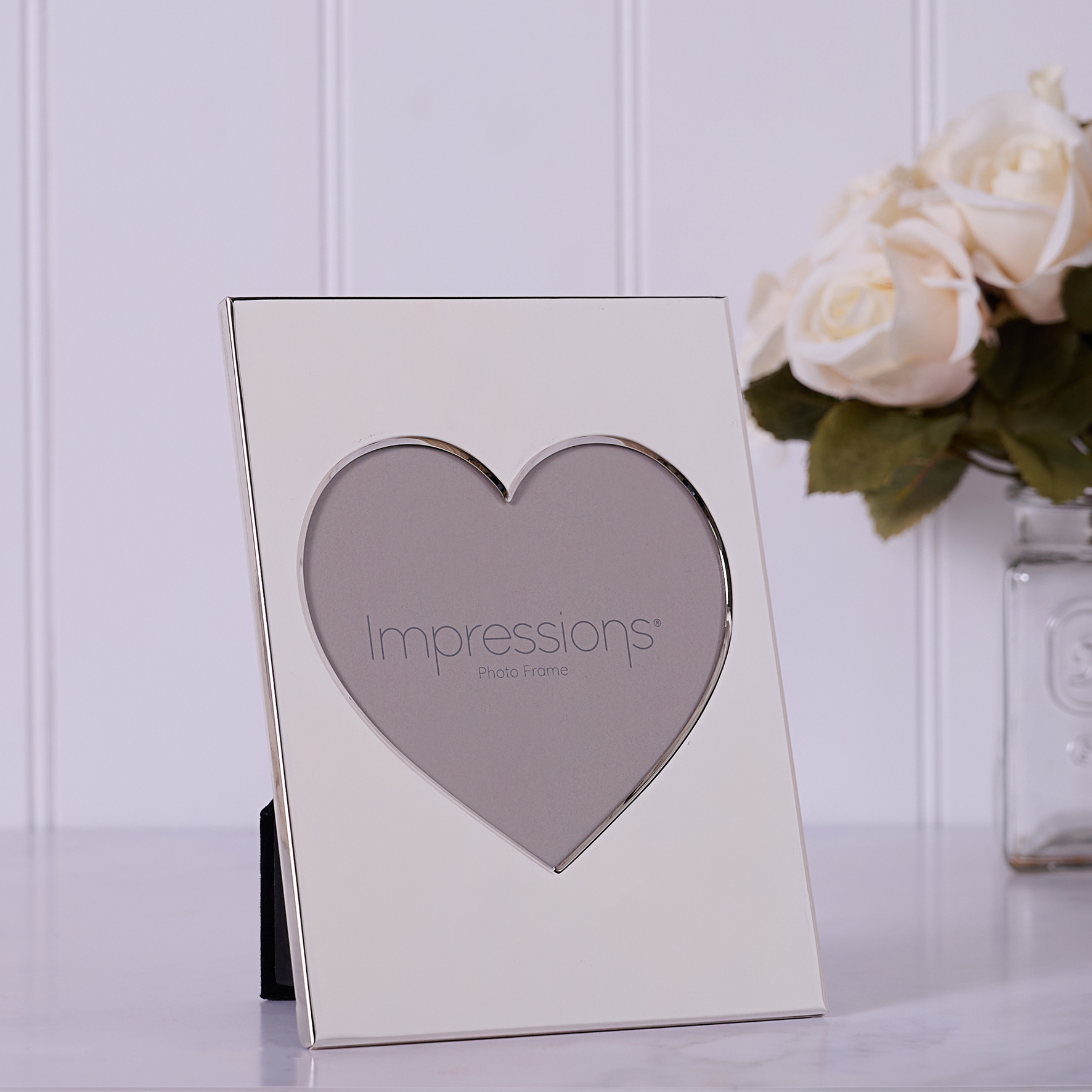 Impressions Heart Aperture Metal Plated Frame 5" x 5" - Image 2