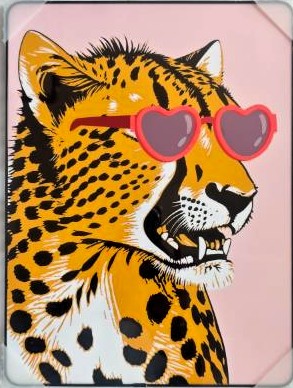 Framed PVC Pop Art Leopard 30x40cm