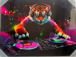 Framed PVC Pop Art Tiger 30x40cm
