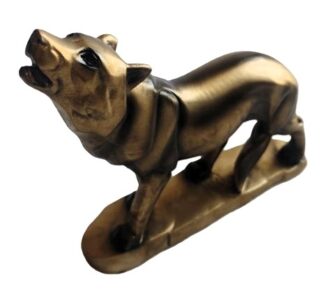 Wolf Howling Bronze