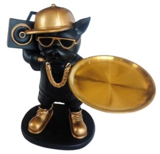 Cool Bulldog Holding Plate