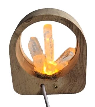Clear Quartz Crystal LED Lamp
