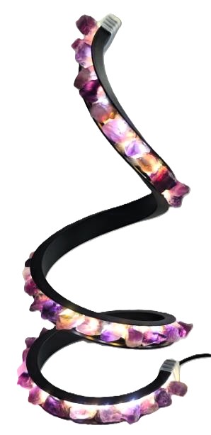Crystal LED Lamp Purple Fluorite