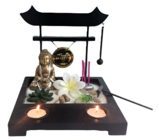 Zen Garden Buddha Gold with Gong