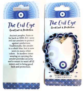 Hamsa Evil Eye Bracelet with Eye of Providence in Pyramid Charm